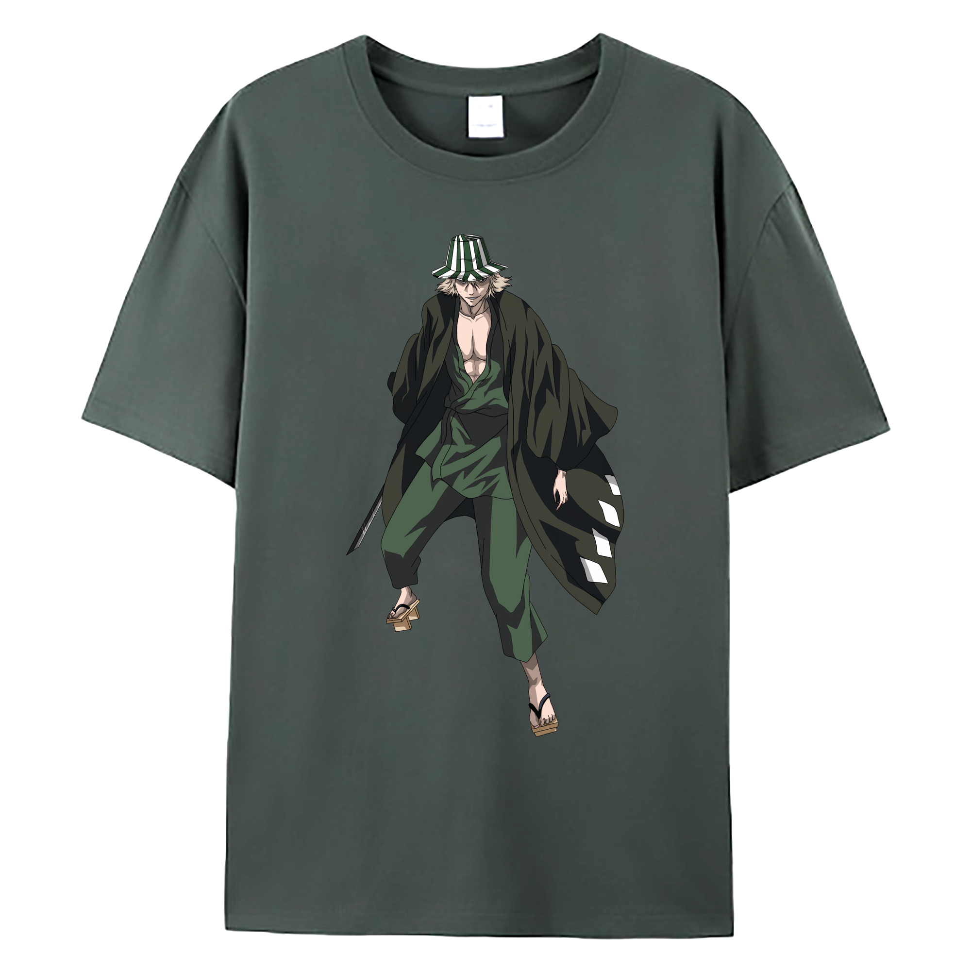 （画像用） "ブリーチ 浦原 喜助（うらはら きすけ） BLEACH Urahara Kisuke " 綿100％ メンズ半袖Tシャツ｜肌触りやわらか＆通気性